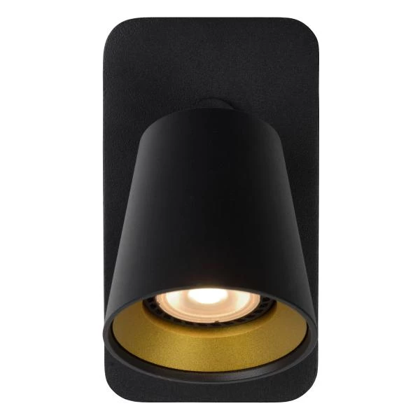 Lucide TURNON - Bedlamp - LED Dim to warm - GU10 - 1x5W 2200K/3000K - Zwart - detail 2